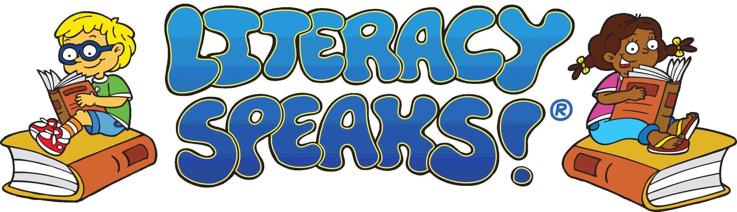 literacy speaks blue logo